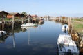 French fishing port in Gujan Mestras in Bassin d`Arcachon south west france Royalty Free Stock Photo