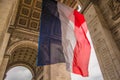 French flag at the Arc de Triomph