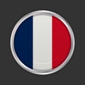 French flag button icon Royalty Free Stock Photo