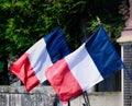 French flag floating with the wind, national symbol, blue, white, red, celebration day, France, Europe Royalty Free Stock Photo