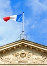 French flag and helmeted head of the Republic (Paris, France) Royalty Free Stock Photo