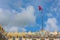 French flag in top of Palace Versailles near Paris Royalty Free Stock Photo