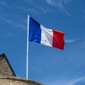 French flag waving in the wind Royalty Free Stock Photo