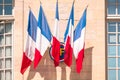 French flags with blue white and red colors Royalty Free Stock Photo