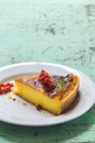 French Flan, French Egg Custard Pudding Royalty Free Stock Photo