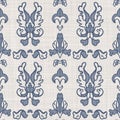 French fleur de lis royal lily seamless pattern. Farmhouse cottage background. Lilies lys flower flourish motif allover