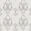 French fleur de lis royal lily seamless pattern. Farmhouse cottage background. Lilies lys flower flourish motif allover