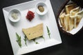 French foie gras starter with toast Royalty Free Stock Photo