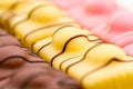 French Fondant Fancies, a type of Petit Four Royalty Free Stock Photo