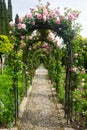 French formal garden at Generalife. Granada Royalty Free Stock Photo