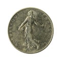 1 french franc coin 1964 reverse