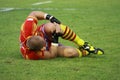 French friendly rugby match USAP vs Racing Metro Royalty Free Stock Photo