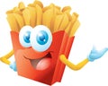 French fries cartoon Royalty Free Stock Photo