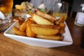 Triple cooked chips Royalty Free Stock Photo