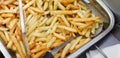 French fries fresh cooked. Restaurant deep fryer