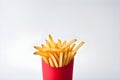 French fries isolated on white background. Generative ai