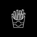 French fries line icon, food drink elements Royalty Free Stock Photo