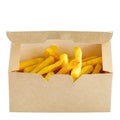 French fries in paper box to go Royalty Free Stock Photo