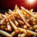 French fries, popular deep fried potato snack