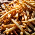French fries, popular deep fried potato snack