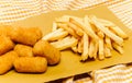 French fries and potato croquettes