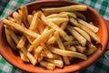 French fries on the restaurant table