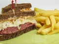 French Fries & Reuben Royalty Free Stock Photo