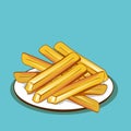 French fries vector