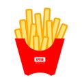French fries vector cartoon Royalty Free Stock Photo