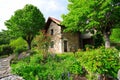 French garden and house