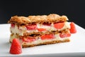 French gourmet strawberry mille feuille