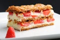 French gourmet strawberry mille feuille