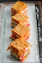French gourmet strawberry mille feuille
