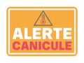 French heat wave alert banner