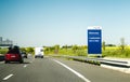 French highway with Vinci signage cars driving Royalty Free Stock Photo