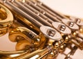 French Horn fragment Royalty Free Stock Photo