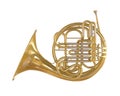 French Horn Isolated Royalty Free Stock Photo