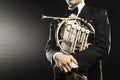 French horn Royalty Free Stock Photo