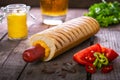 French hot dog grill Royalty Free Stock Photo