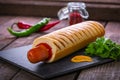 French hot dog grill Royalty Free Stock Photo