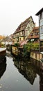 Colorful traditional french houses Petite Venise, Colmar, France.