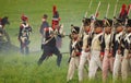 The French infantry moved into battle.