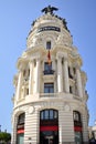 French inspired Metropolis building in Madrid. Spain. Europe. September 18, 2019