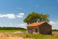 French landscape with barn Royalty Free Stock Photo