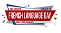 French language day banner design Royalty Free Stock Photo