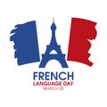 French Language Day vector illustration