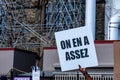 French language protest sign in Ottawa