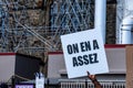 French language protest sign in Ottawa Royalty Free Stock Photo