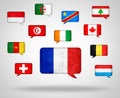 French language in the World - Different Countries with French as language