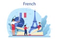French learning concept. Language school french course. Study Royalty Free Stock Photo